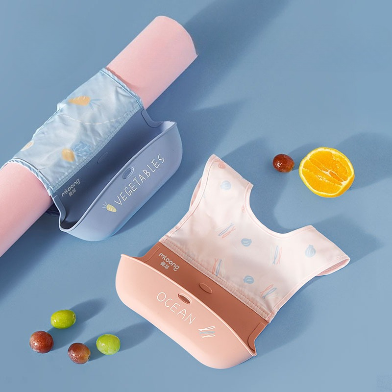 Waterproof Baby Bibs Silicone - Babero impermeable para niños, Baberos para