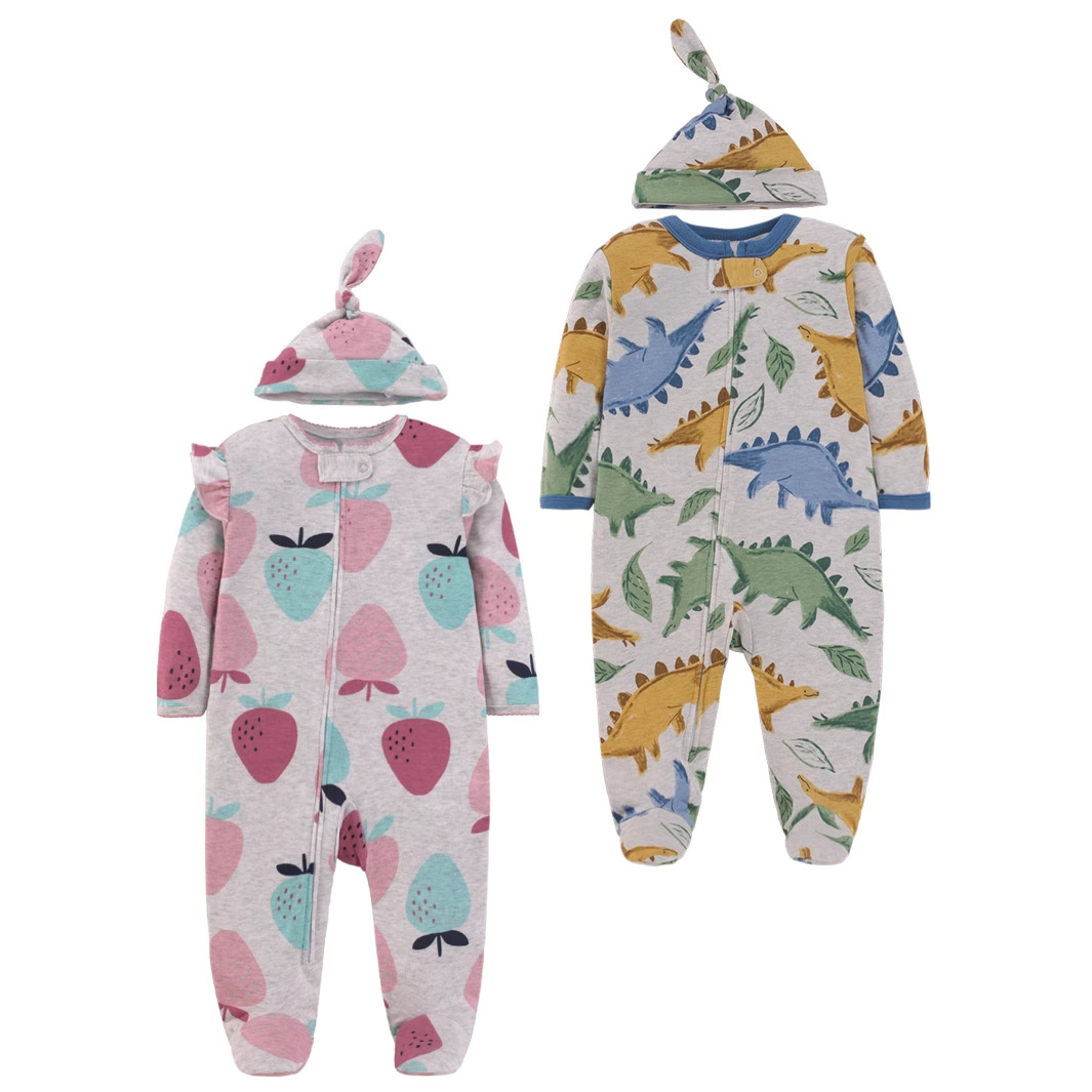 Cotton Baby Onesies Zipper - Pijama de Algodón Puro para Bebé