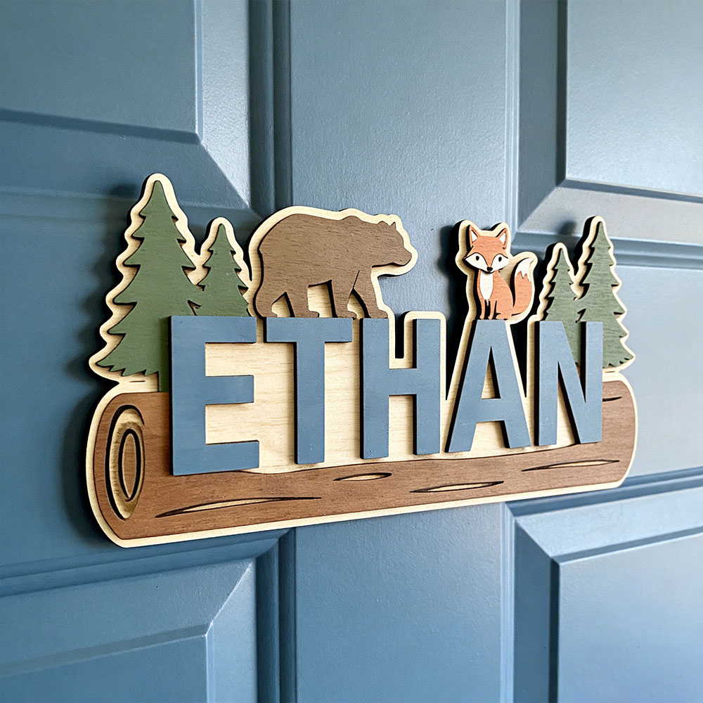 Nursery - Letrero de Madera Personalizado con Nombre