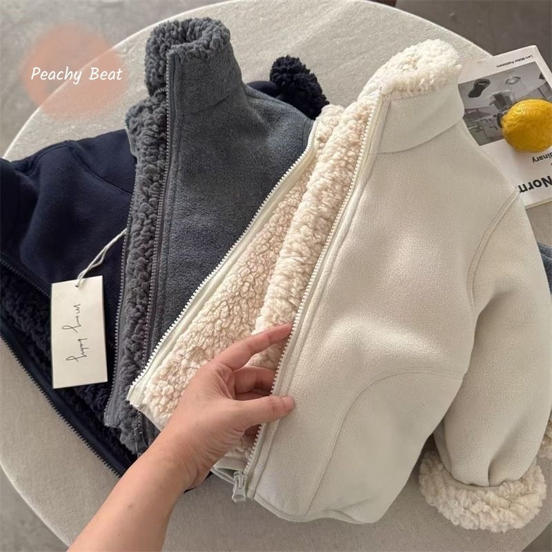 Toddler Boy Winter Fleece Jacket - Chaqueta de Piel Sintética para Bebés