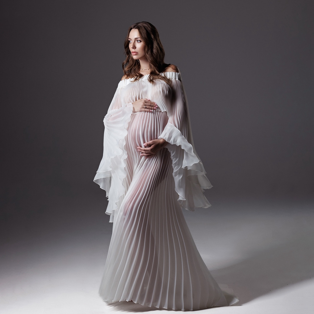 Maternity Wear - Vestidos plisados ​​para fotografía de maternidad,