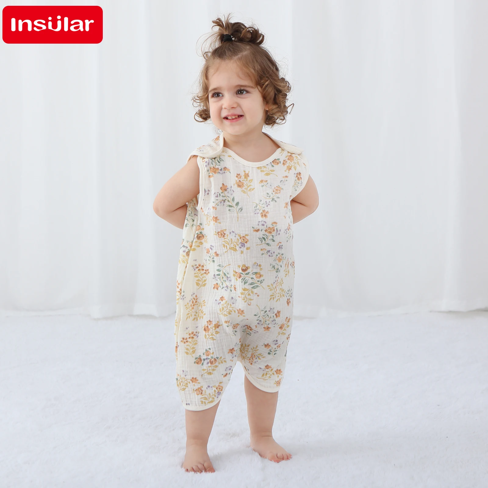 Newborn Baby Girl Romper Floral - INSULAR Body para bebé recién nacido,