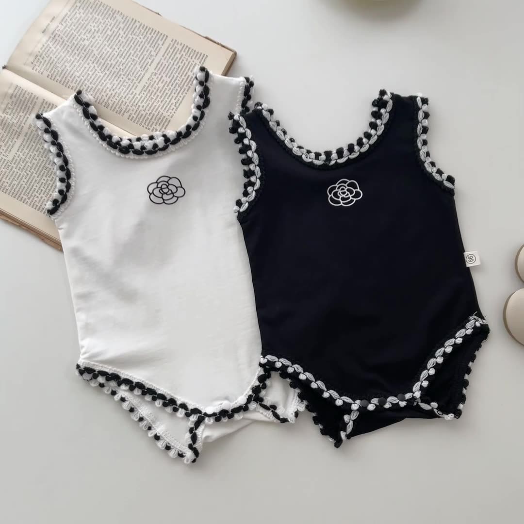 Baby Summer Linen Sleeveless Jumpsuit - Pelele de lino y algodón para