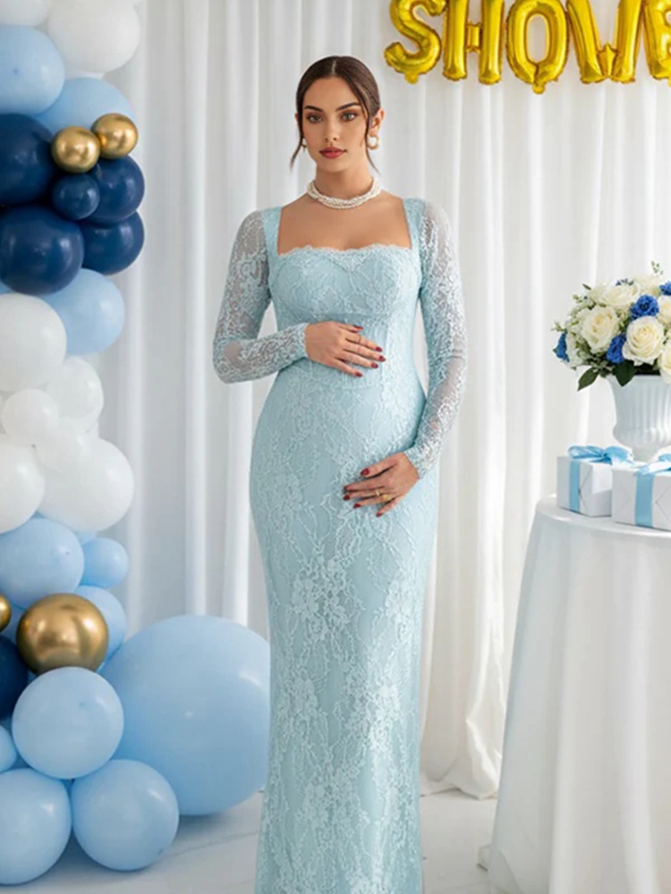 Maternity Wear - Vestido de encaje para sesión de