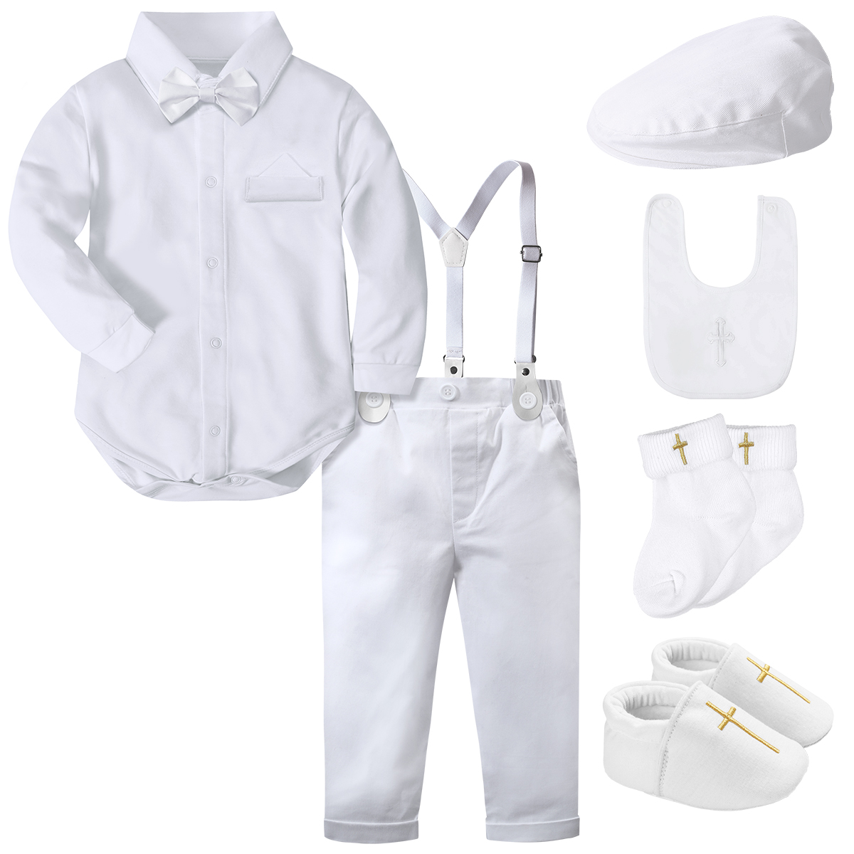 Baby Boy Suit Set Baptism - Traje de bautizo para bebé, pelele,