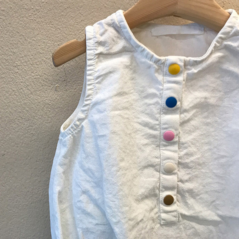 Pelele de lino y algodón para  - Baby Summer Linen Sleeveless Jumpsuit reseña y precio