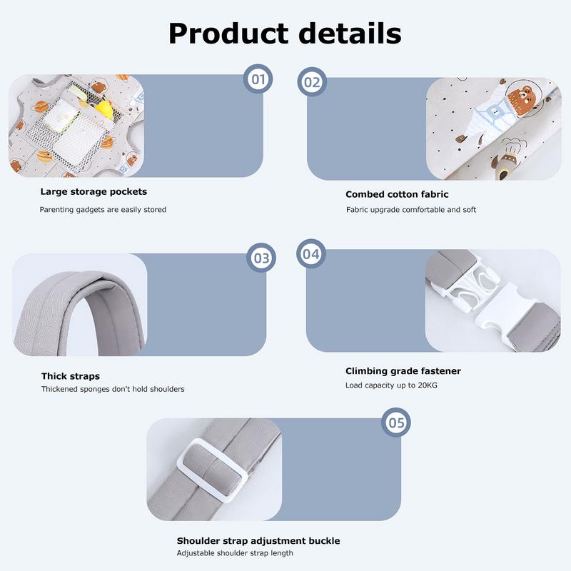 Bolsa portabebés portátil, moc - Ergonomic Baby Carrier Newborn To Toddler reseña y precio