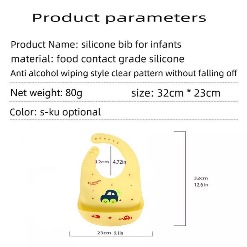 Babero de silicona para alimen - Waterproof Baby Bibs Silicone reseña y precio