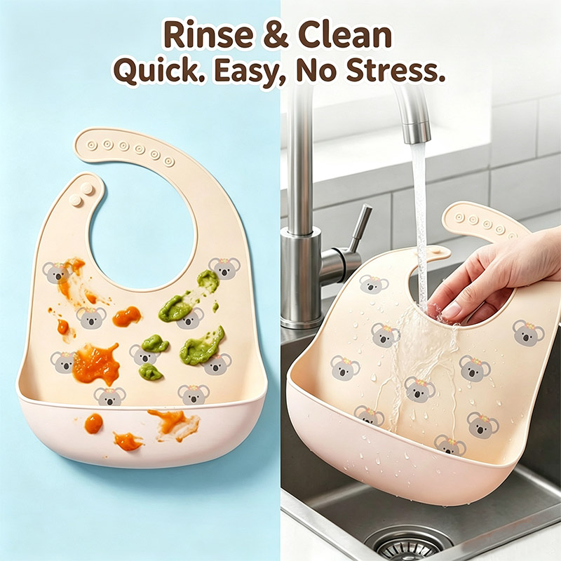 Babero de silicona para alimen - Waterproof Baby Bibs Silicone reseña y precio
