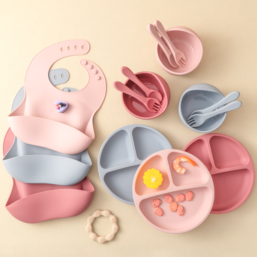 Juego de alimentación de silic - Waterproof Baby Bibs Silicone reseña y precio