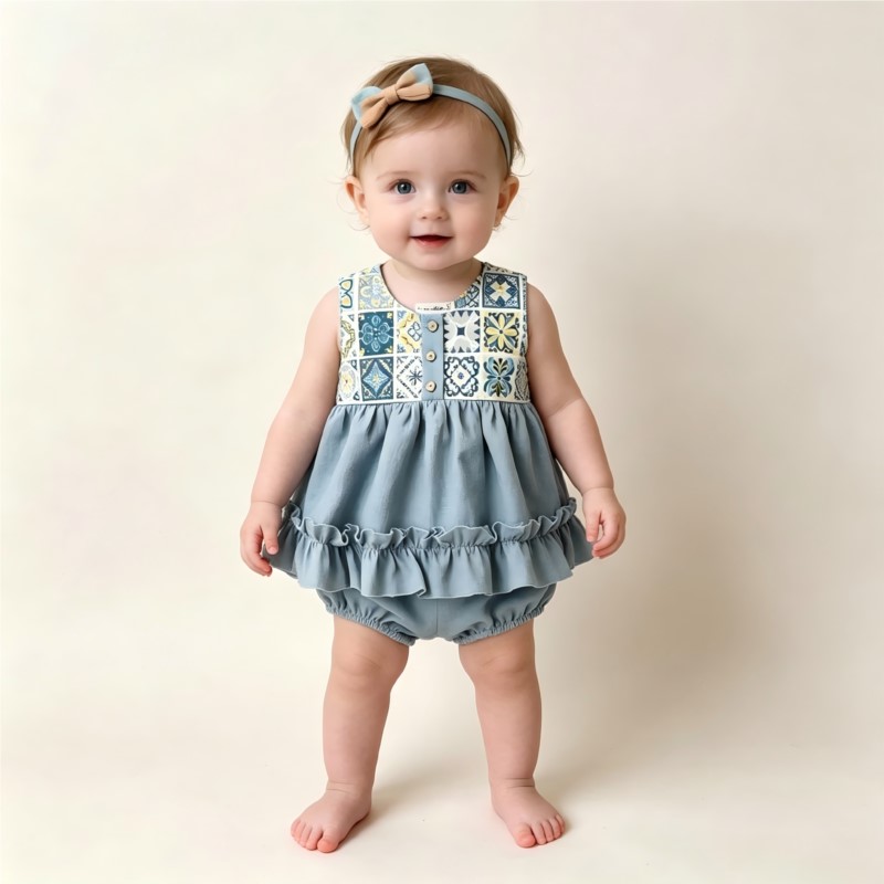 Conjunto de Ropa de Verano par - Baby Summer Linen Sleeveless Jumpsuit reseña y precio