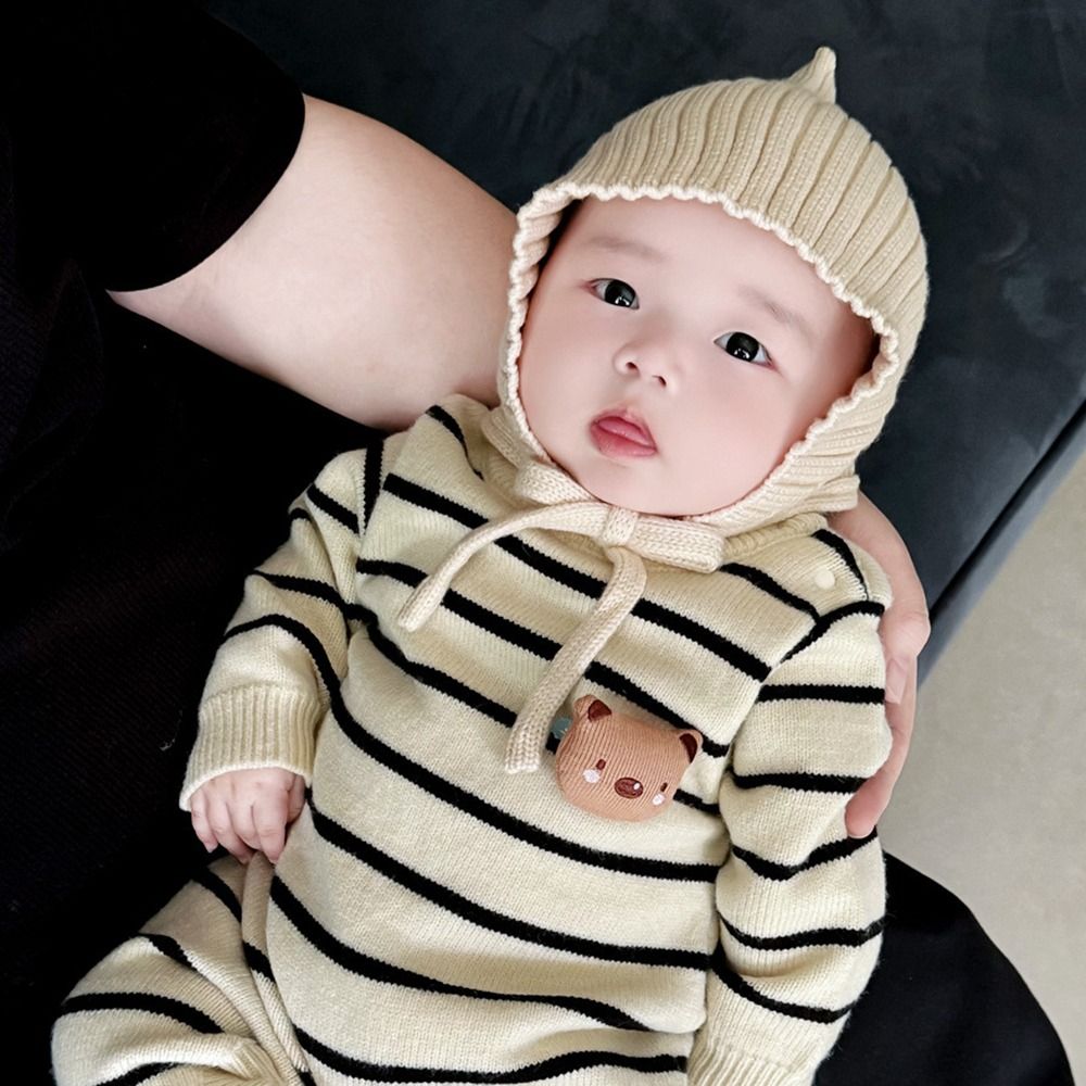 Gorro bonito de Color sólido p - Infant Beanie Hat With Ears reseña y precio