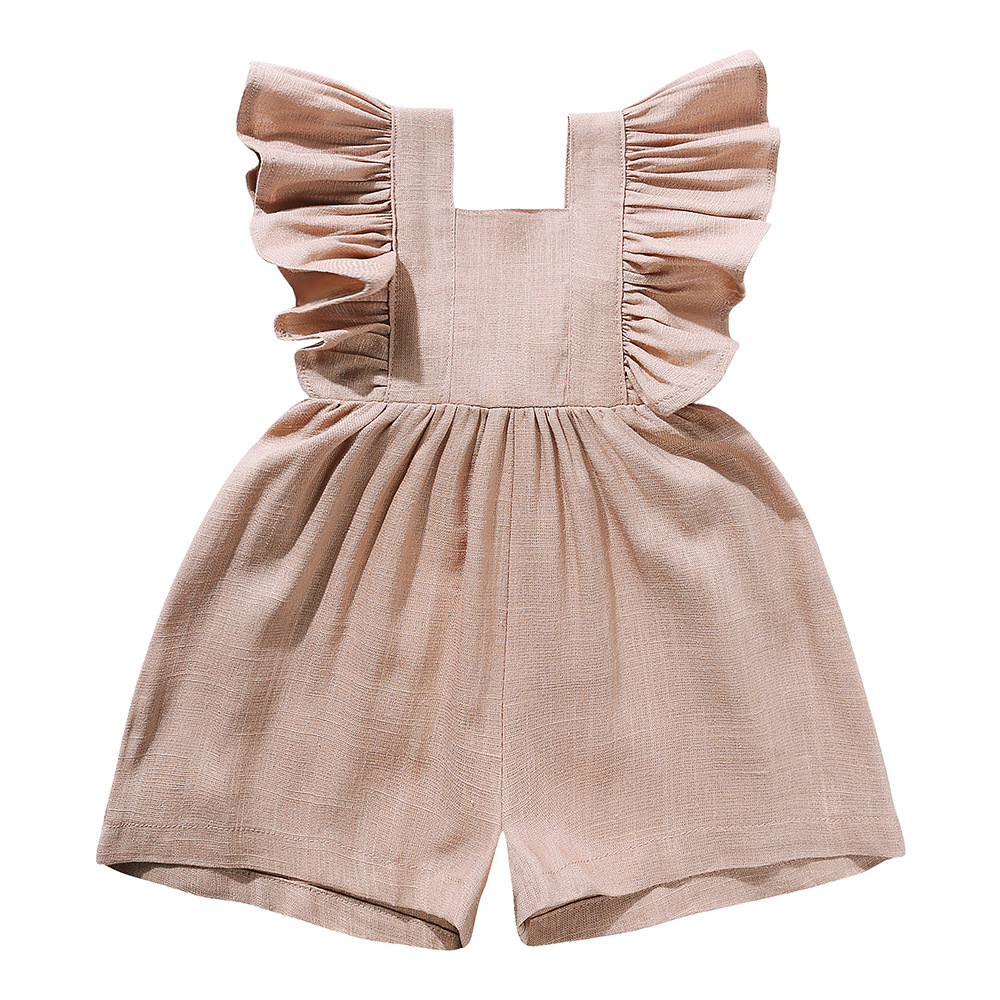 Ropa de Verano para Bebés, Uni - Baby Summer Linen Sleeveless Jumpsuit reseña y precio
