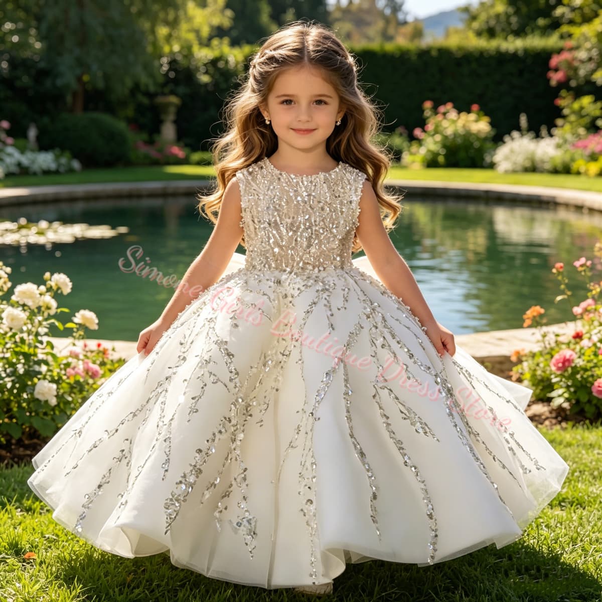 Vestido de niña de las flores  - Toddler Girl Tulle Party Dress reseña y precio