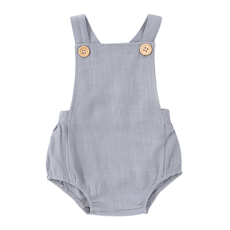 2025 verano recién nacido bebé - Baby Summer Linen Sleeveless Jumpsuit reseña y precio