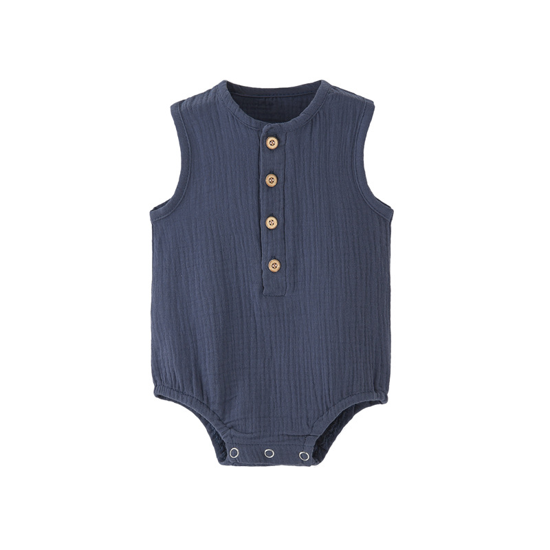 Body de lino 100% algodón para - Baby Summer Linen Sleeveless Jumpsuit reseña y precio