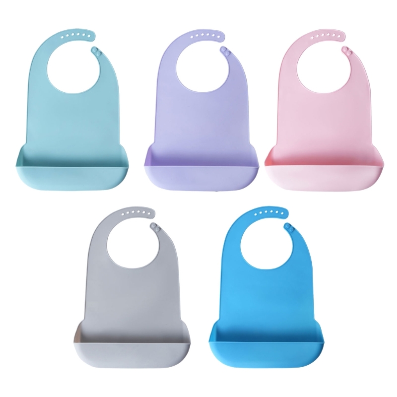 Babero silicona calidad alimen - Waterproof Baby Bibs Silicone reseña y precio