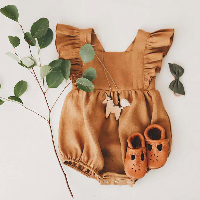 Monos de Verano para Bebés Niñ - Baby Summer Linen Sleeveless Jumpsuit reseña y precio
